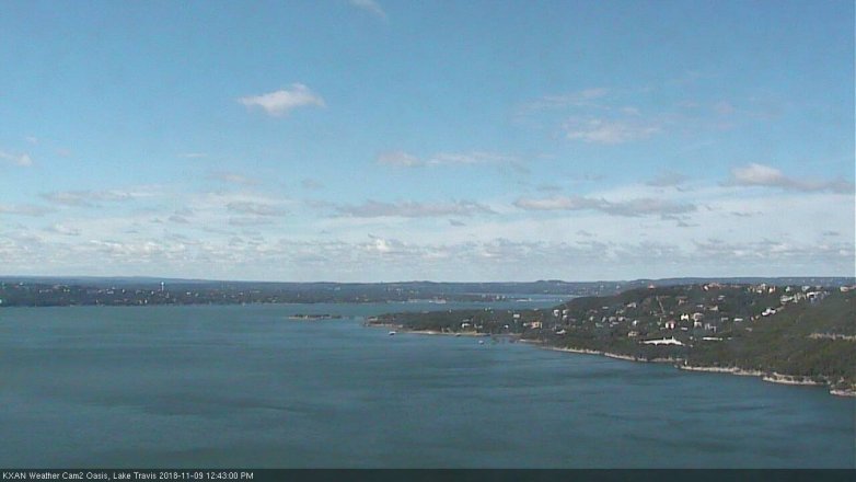 Lake Travis webcam, November 9, 2018 11:45 AM CT