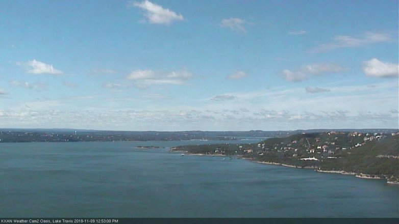 Lake Travis webcam, November 9, 2018 11:55 AM CT