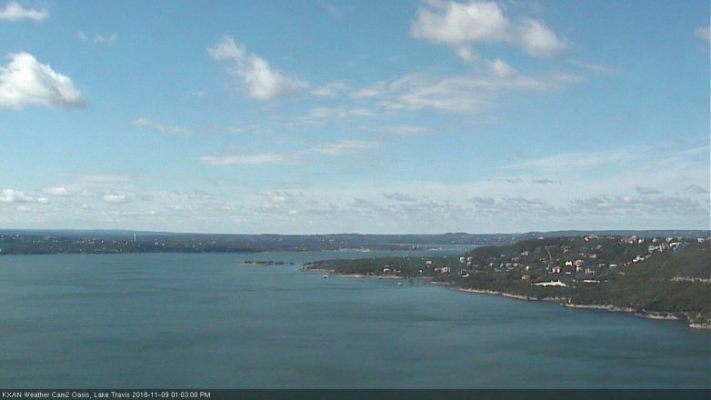 Lake Travis webcam, November 9, 2018 12:05 PM CT