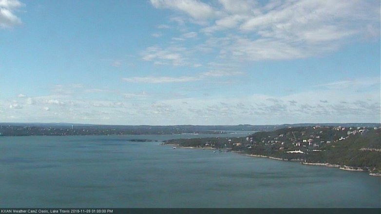 Lake Travis webcam, November 9, 2018 12:10 PM CT
