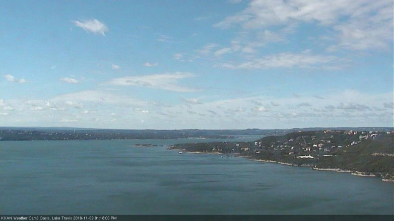 Lake Travis webcam, November 9, 2018 12:20 PM CT