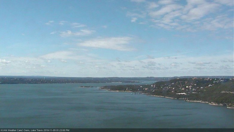 Lake Travis webcam, November 9, 2018 12:25 PM CT