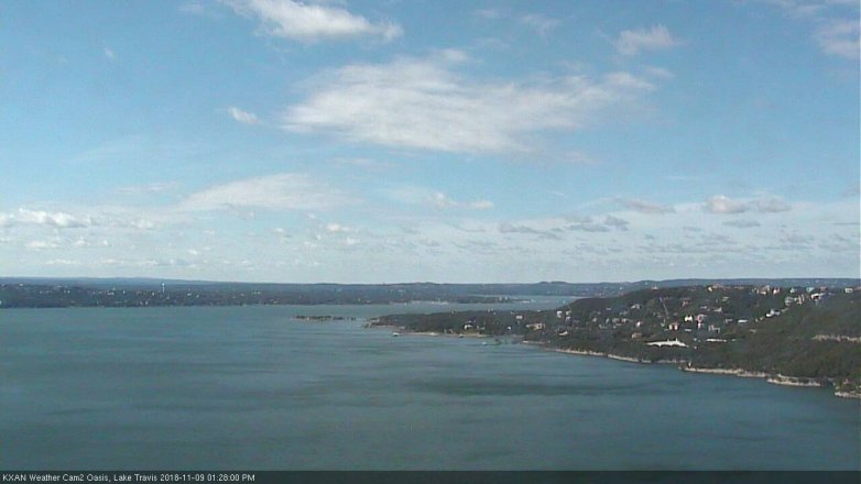 Lake Travis webcam, November 9, 2018 12:30 PM CT