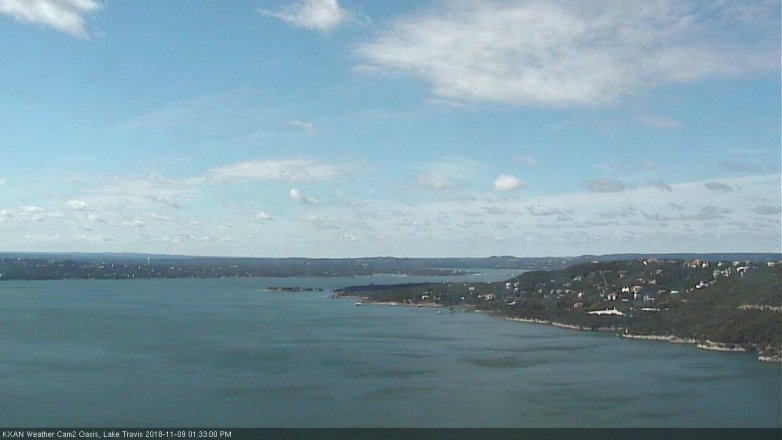 Lake Travis webcam, November 9, 2018 12:35 PM CT