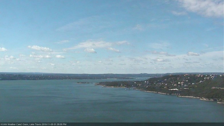 Lake Travis webcam, November 9, 2018 12:40 PM CT