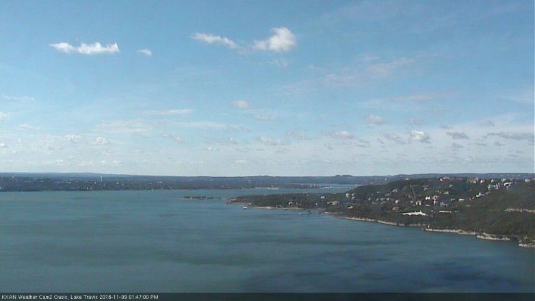 Lake Travis webcam, November 9, 2018 12:50 PM CT