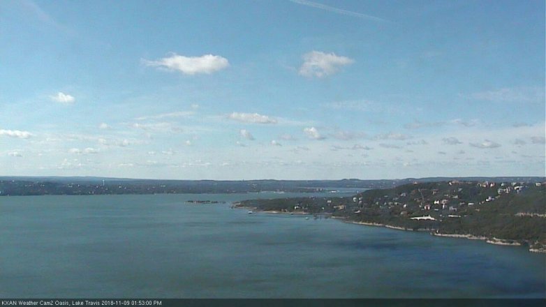 Lake Travis webcam, November 9, 2018 12:55 PM CT