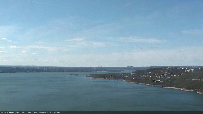 Lake Travis webcam, November 9, 2018 1:05 PM CT