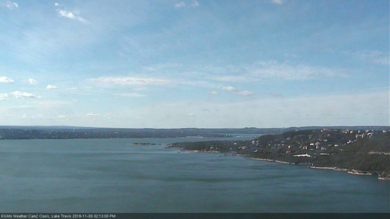 Lake Travis webcam, November 9, 2018 1:15 PM CT
