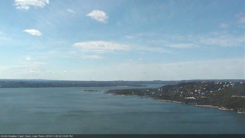 Lake Travis webcam, November 9, 2018 1:20 PM CT
