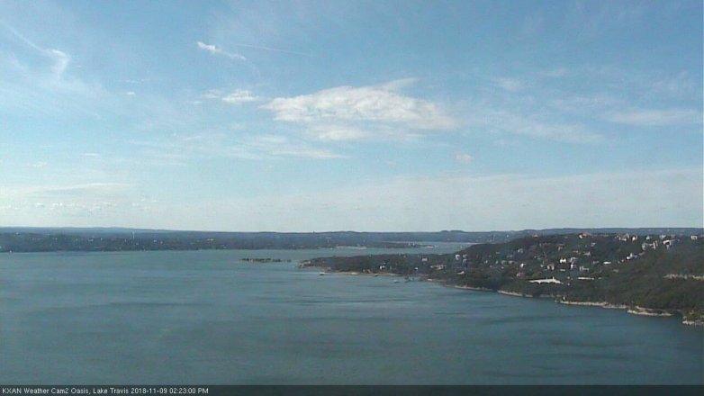 Lake Travis webcam, November 9, 2018 1:25 PM CT