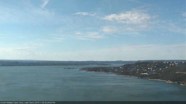 Lake Travis webcam, November 9, 2018 1:30 PM CT