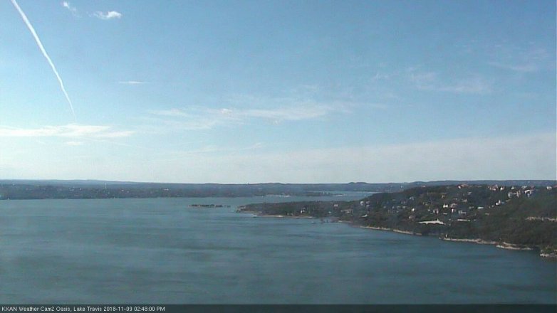 Lake Travis webcam, November 9, 2018 1:50 PM CT