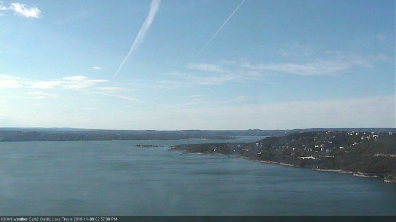 Lake Travis webcam, November 9, 2018 2:00 PM CT