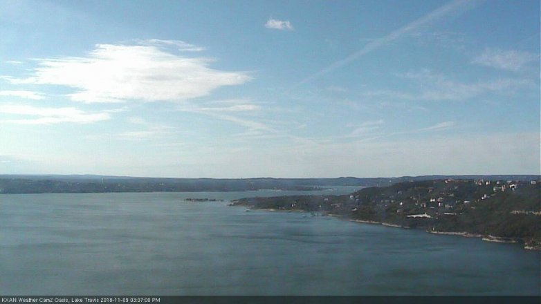 Lake Travis webcam, November 9, 2018 2:10 PM CT