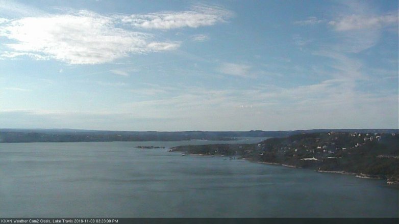 Lake Travis webcam, November 9, 2018 2:25 PM CT