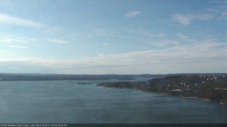 Lake Travis webcam, November 9, 2018 2:40 PM CT