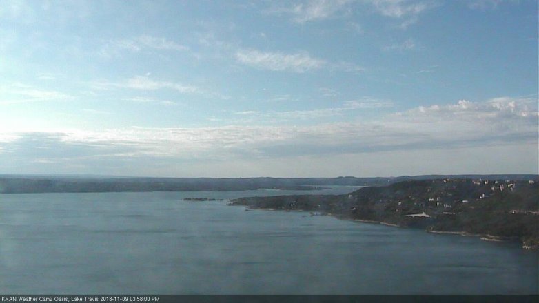 Lake Travis webcam, November 9, 2018 3:00 PM CT