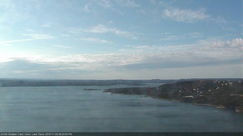Lake Travis webcam, November 9, 2018 3:05 PM CT