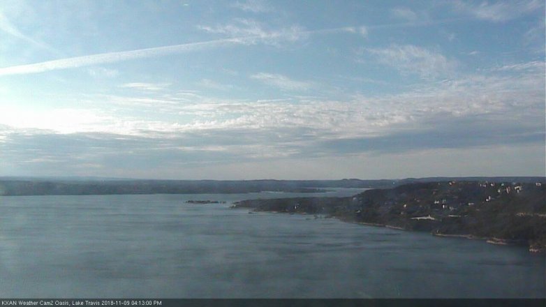 Lake Travis webcam, November 9, 2018 3:15 PM CT