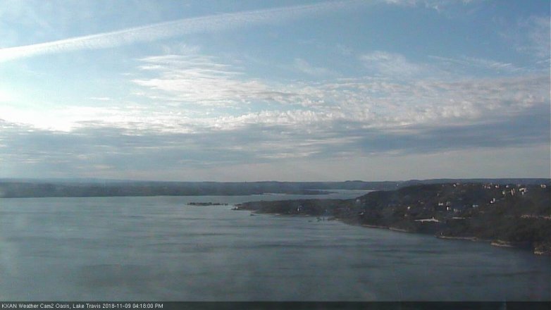 Lake Travis webcam, November 9, 2018 3:20 PM CT