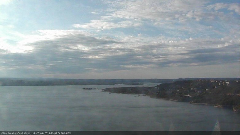 Lake Travis webcam, November 9, 2018 3:30 PM CT