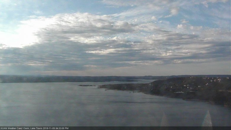 Lake Travis webcam, November 9, 2018 3:35 PM CT