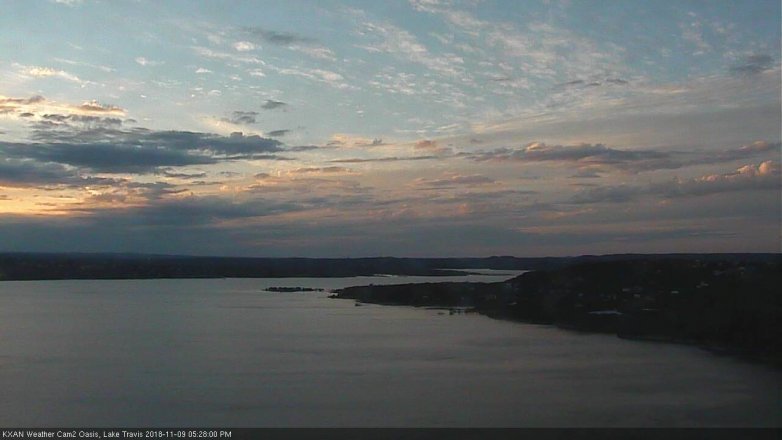 Lake Travis webcam, November 9, 2018 4:30 PM CT