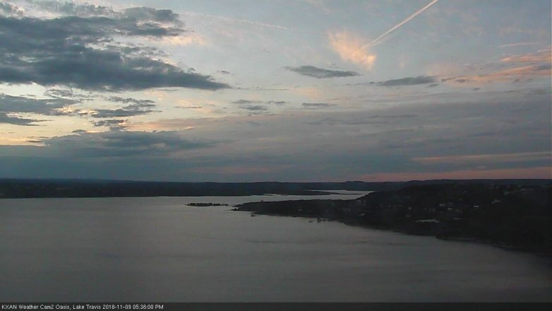 Lake Travis webcam, November 9, 2018 4:40 PM CT
