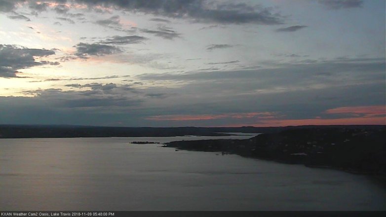 Lake Travis webcam, November 9, 2018 4:50 PM CT