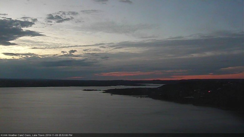 Lake Travis webcam, November 9, 2018 4:55 PM CT