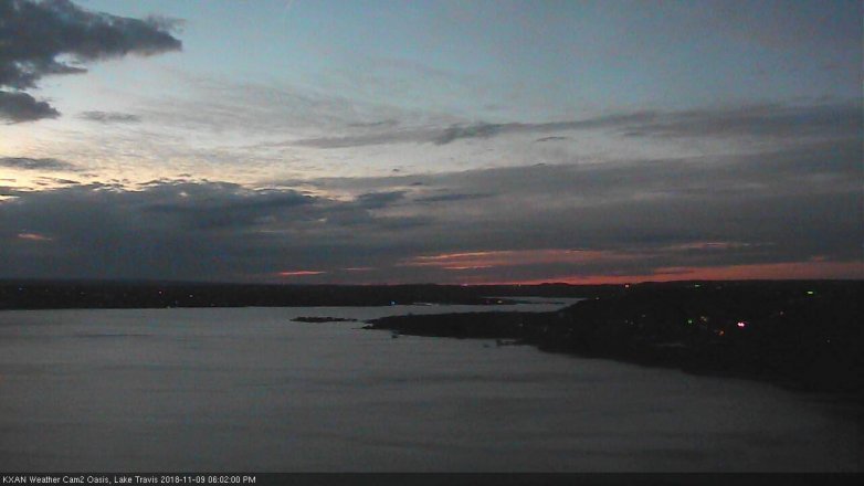Lake Travis webcam, November 9, 2018 5:05 PM CT