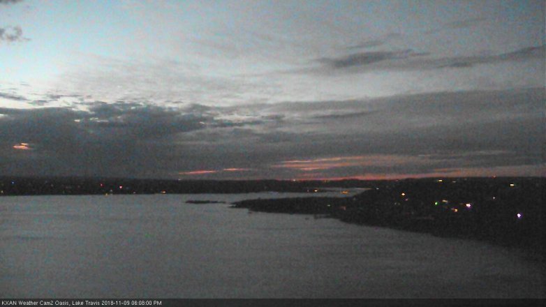 Lake Travis webcam, November 9, 2018 5:10 PM CT