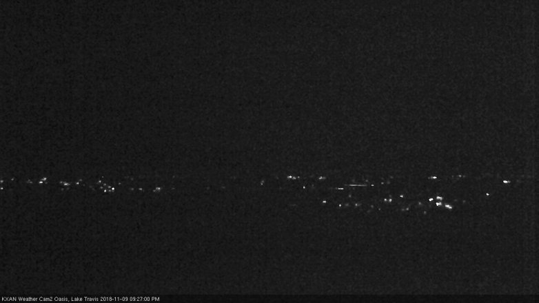 Lake Travis webcam, November 9, 2018 8:30 PM CT