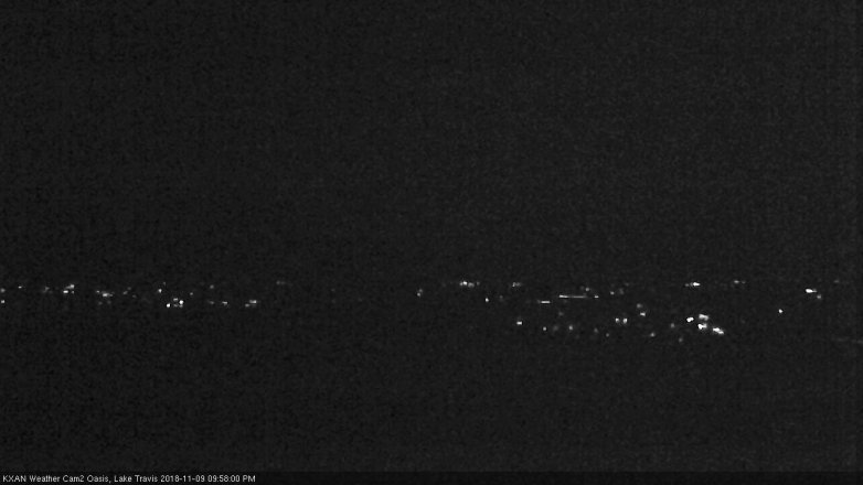 Lake Travis webcam, November 9, 2018 9:00 PM CT