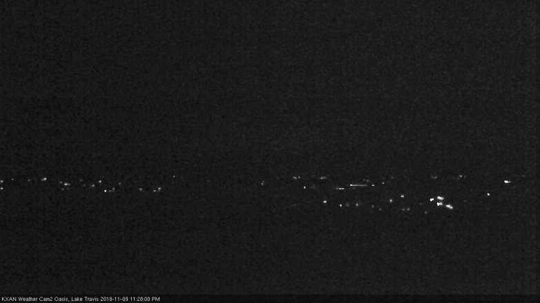 Lake Travis webcam, November 9, 2018 10:30 PM CT