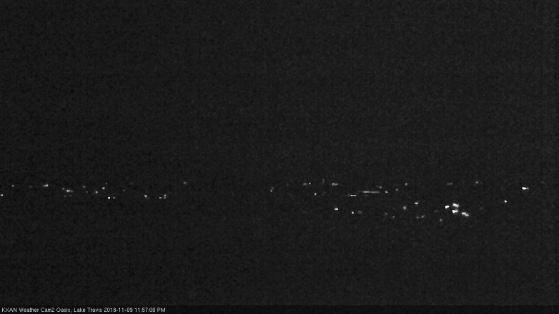 Lake Travis webcam, November 9, 2018 11:00 PM CT