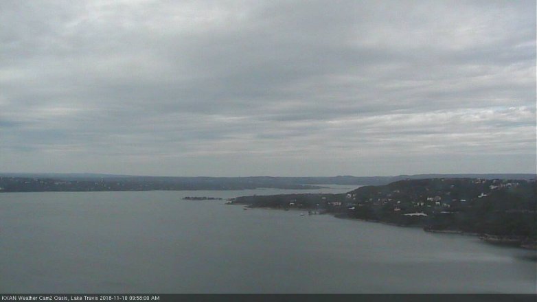 Lake Travis webcam, November 10, 2018 9:00 AM CT