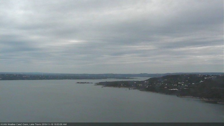 Lake Travis webcam, November 10, 2018 9:05 AM CT