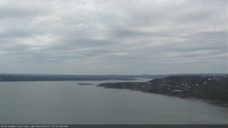 Lake Travis webcam, November 10, 2018 9:15 AM CT