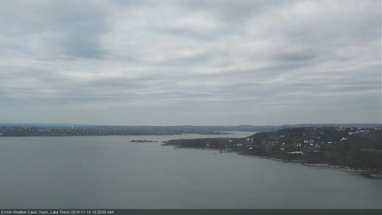 Lake Travis webcam, November 10, 2018 9:30 AM CT