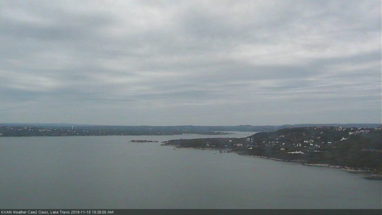 Lake Travis webcam, November 10, 2018 9:40 AM CT