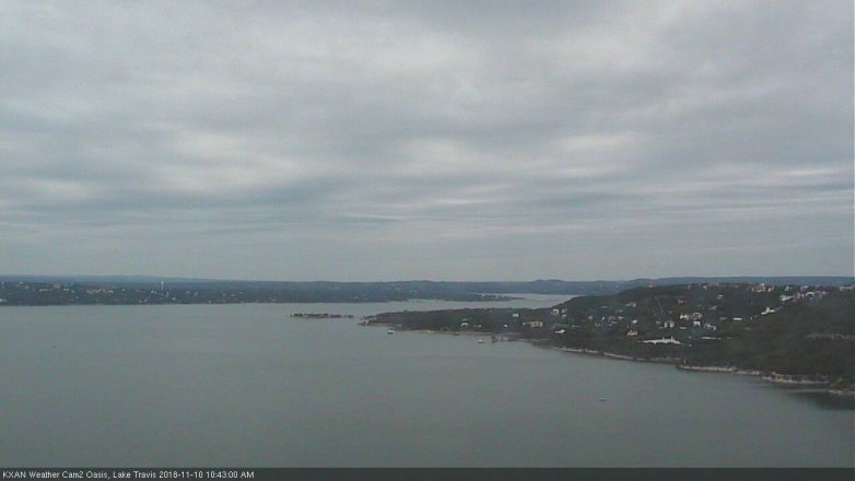 Lake Travis webcam, November 10, 2018 9:45 AM CT
