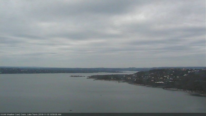 Lake Travis webcam, November 10, 2018 10:00 AM CT