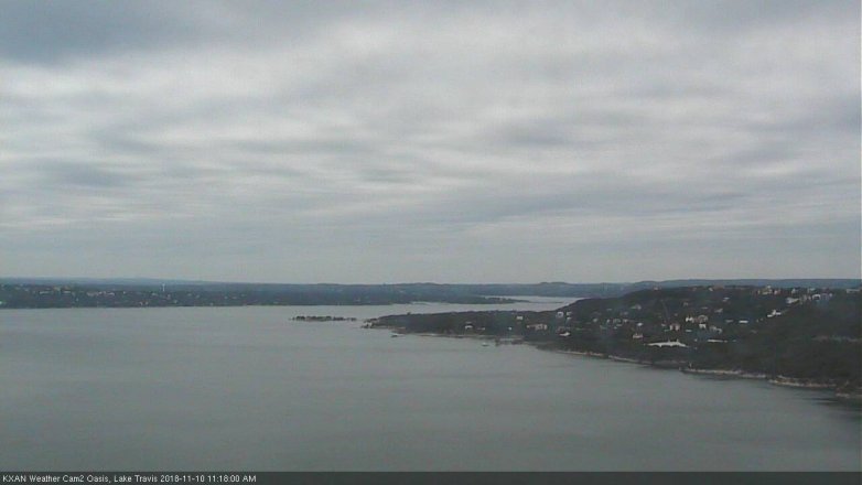 Lake Travis webcam, November 10, 2018 10:20 AM CT