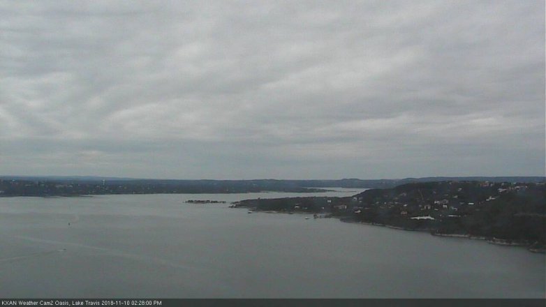 Lake Travis webcam, November 10, 2018 1:30 PM CT