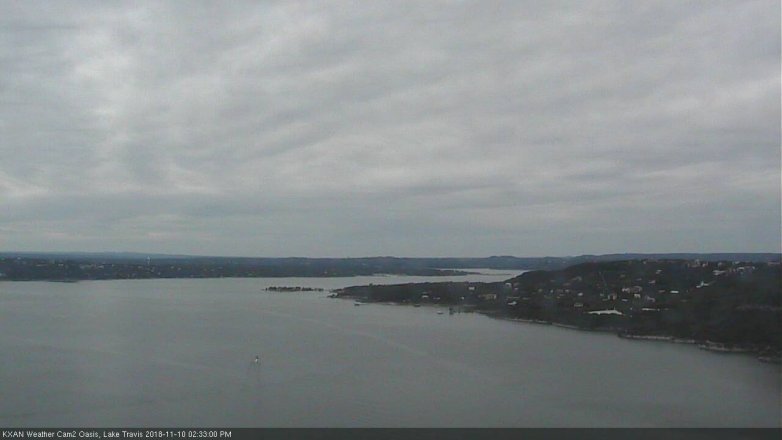 Lake Travis webcam, November 10, 2018 1:35 PM CT