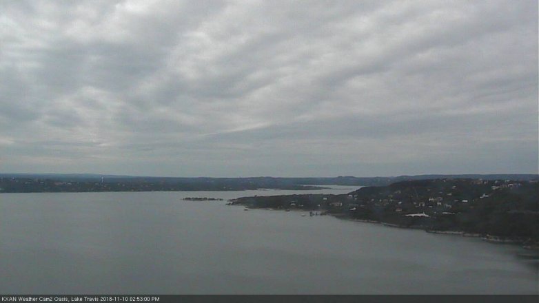 Lake Travis webcam, November 10, 2018 1:55 PM CT