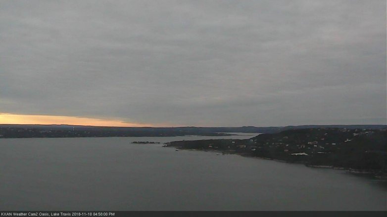 Lake Travis webcam, November 10, 2018 4:00 PM CT