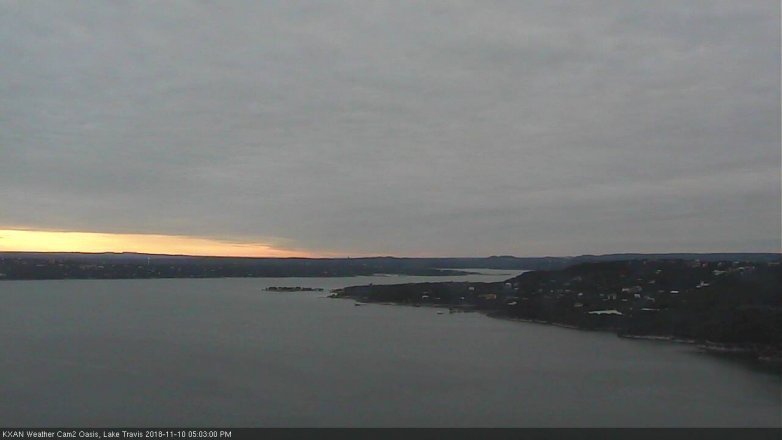 Lake Travis webcam, November 10, 2018 4:05 PM CT